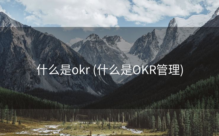 什么是okr (什么是OKR管理)